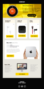 yellow and black newsletter template