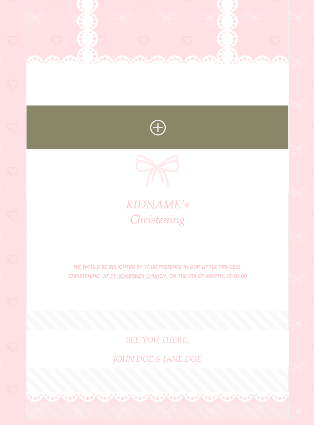 girl christening email template