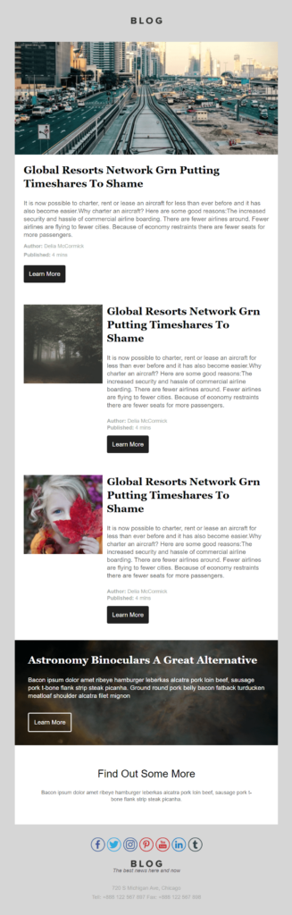 Moosend blog email template