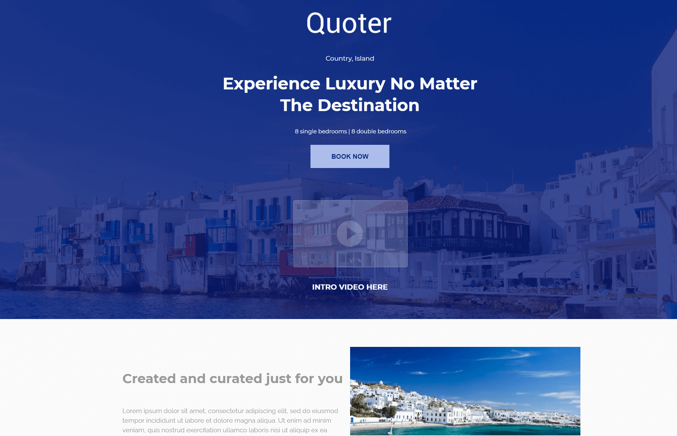 island escape landing page templates