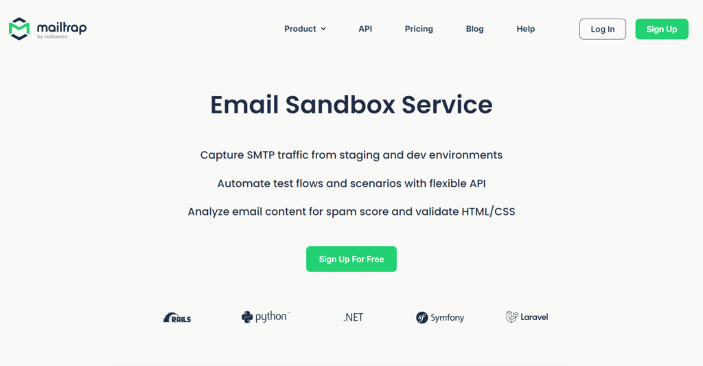 Mailtrap email testing tool