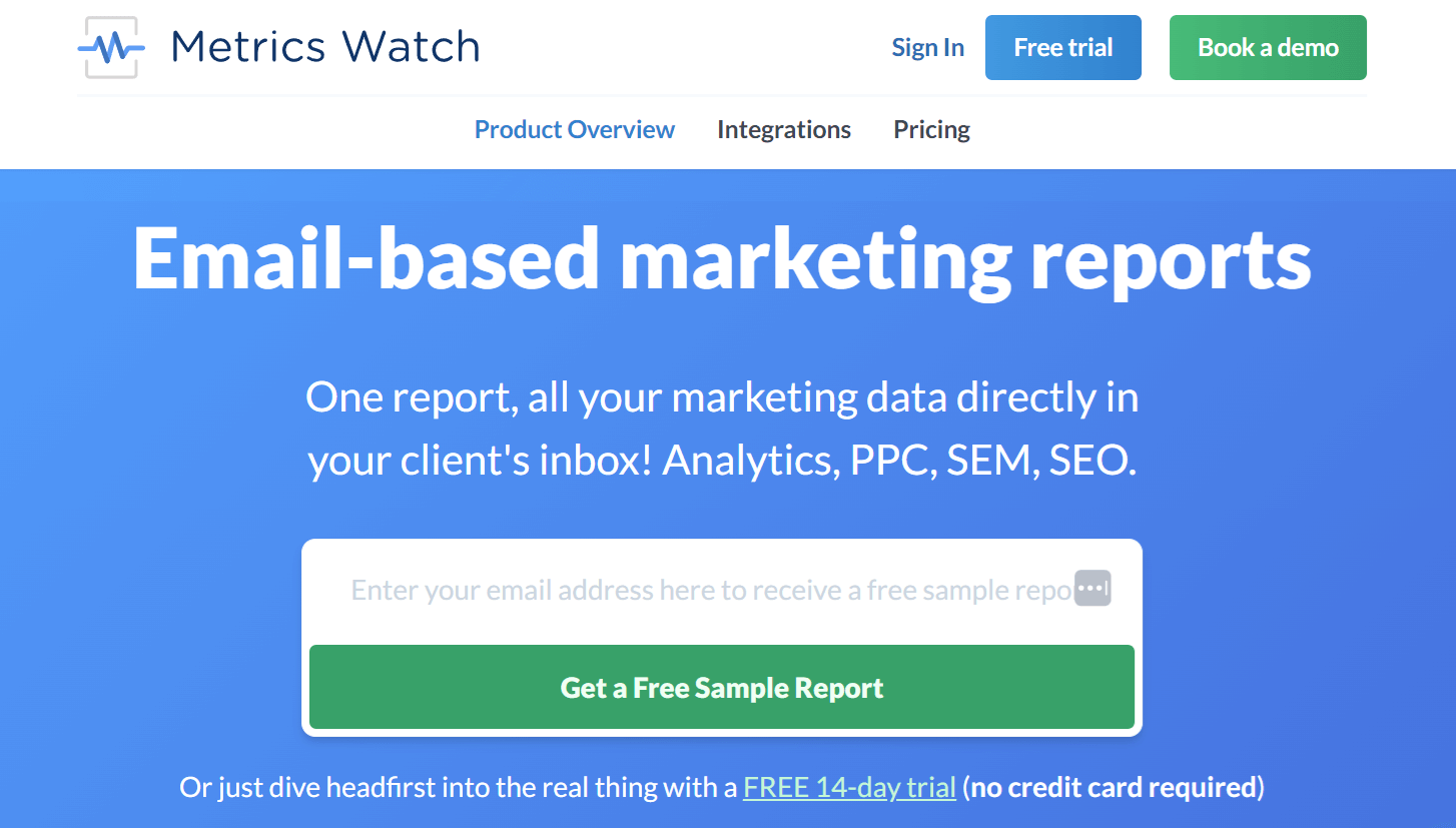 Metrics Watch reporting and analytics tool