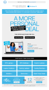 Dell personalized Black Friday campaign