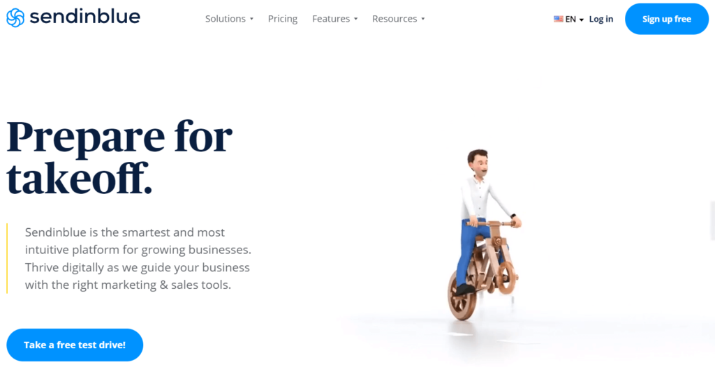 Sendinblue homepage