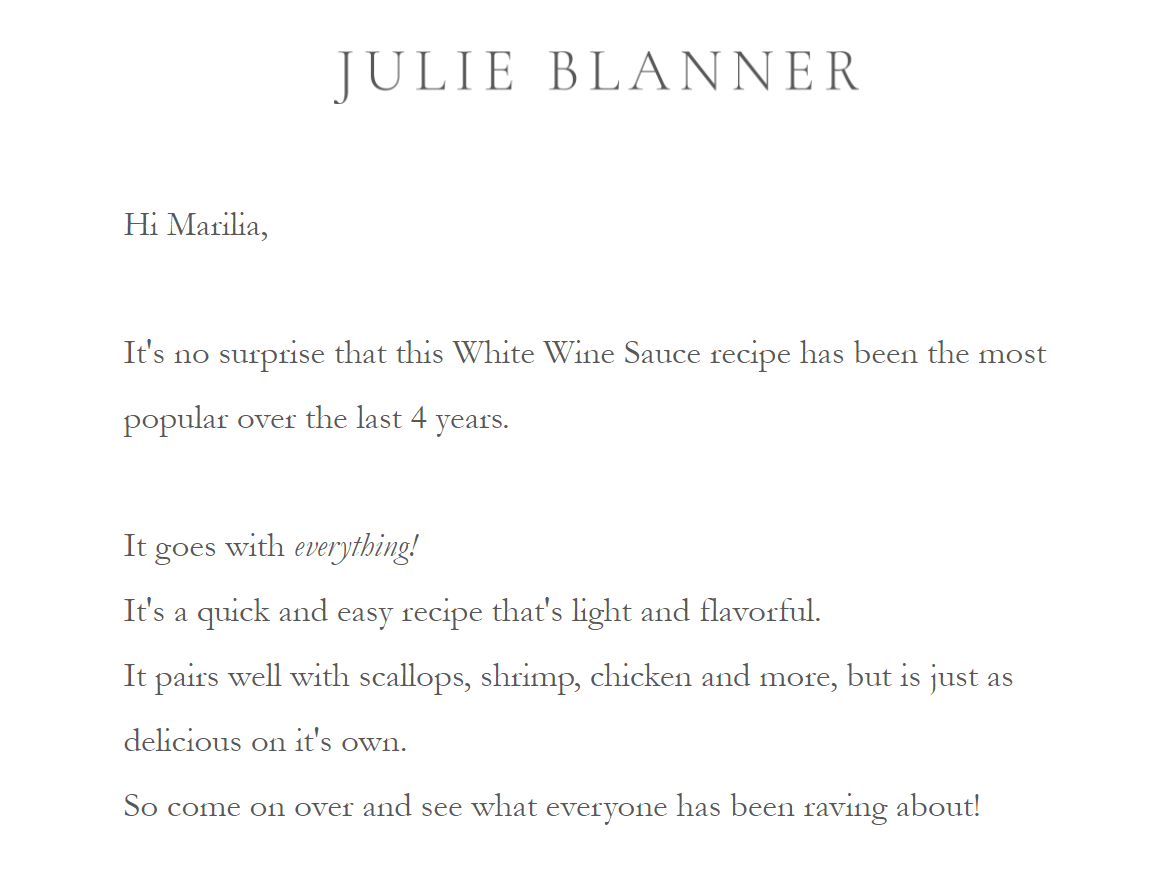 julie blanner best email typefaces