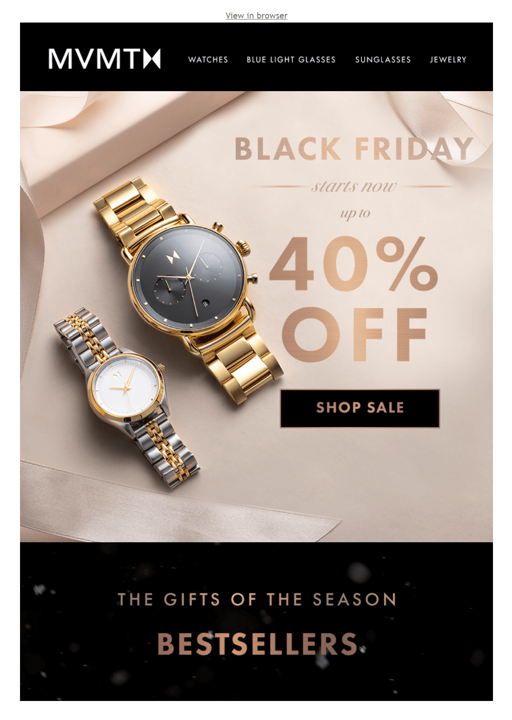 mvmt seasonal email marketing campaign