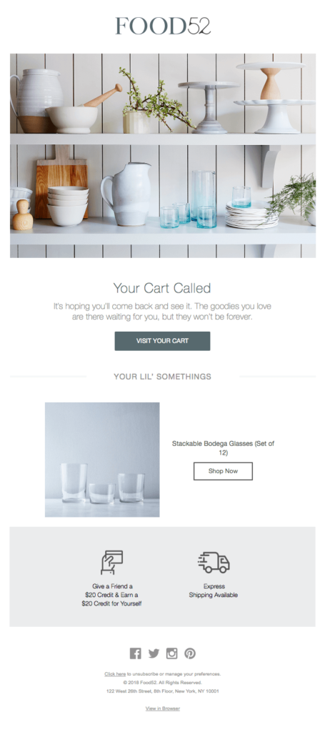 cart abandonment email benefit