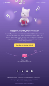 email personalization example MacPaw