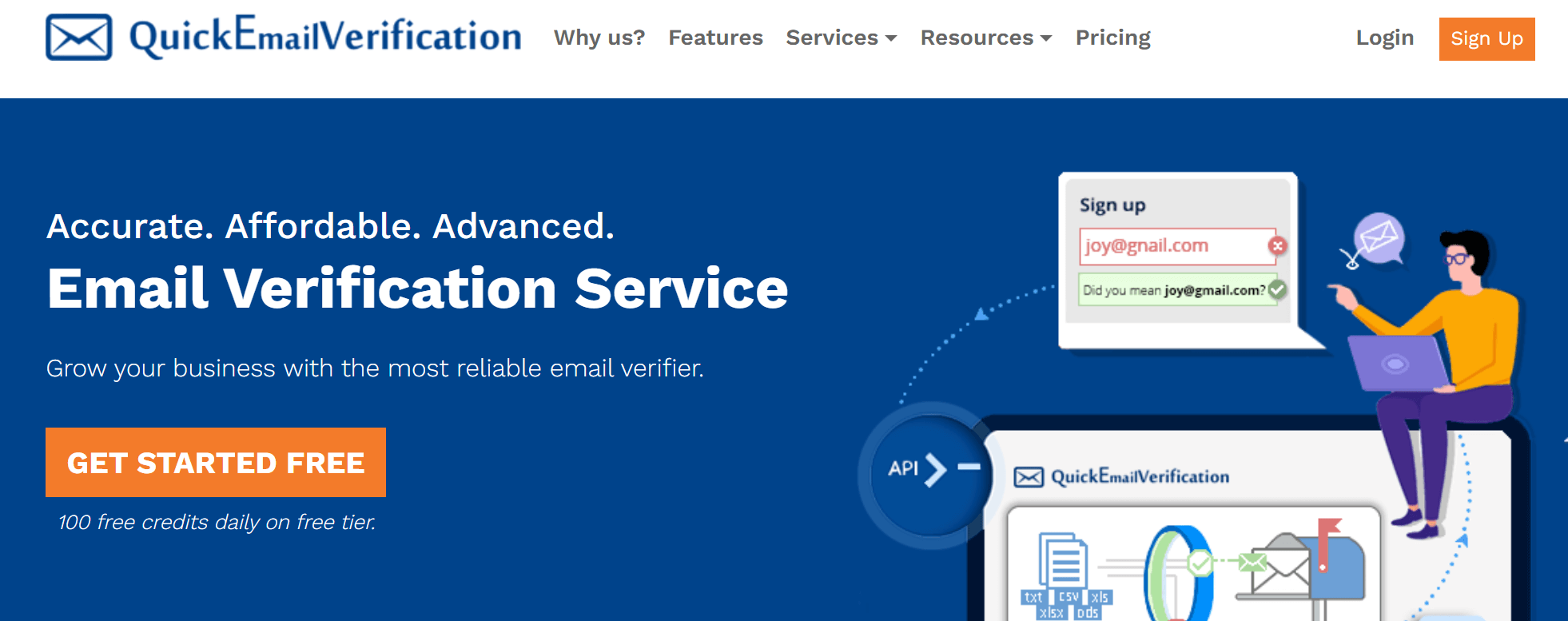 quickemailverification list verification service