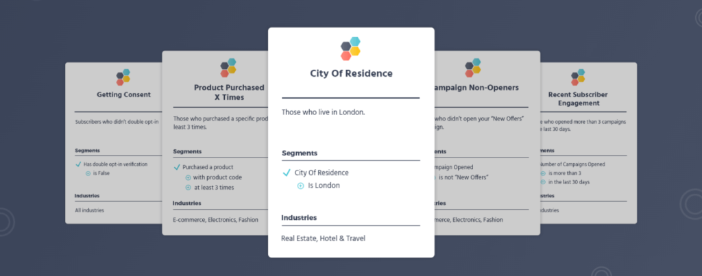 segmentation examples by Moosend