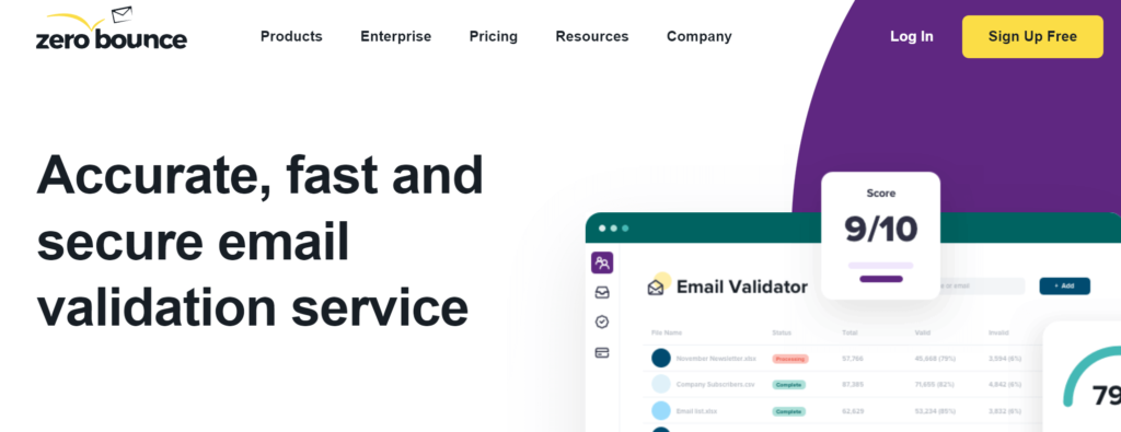 ZeroBounce email verification tool