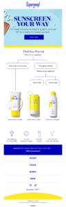 product recommendation email by Supergoop