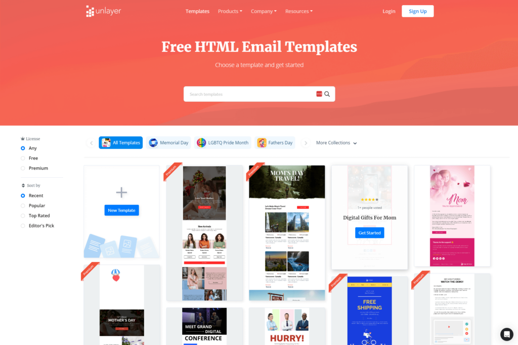 Unlayer email template builder