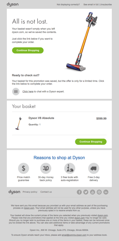 email footer by Dyson