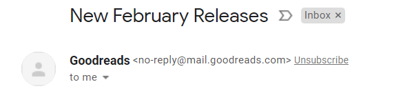 example of noreply email adress by Goodreads