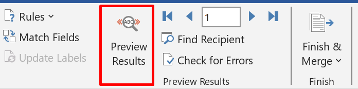 preview results in outlook