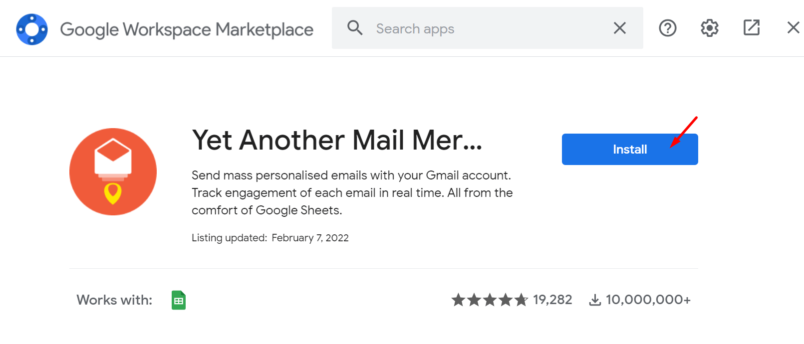 mail merger installation