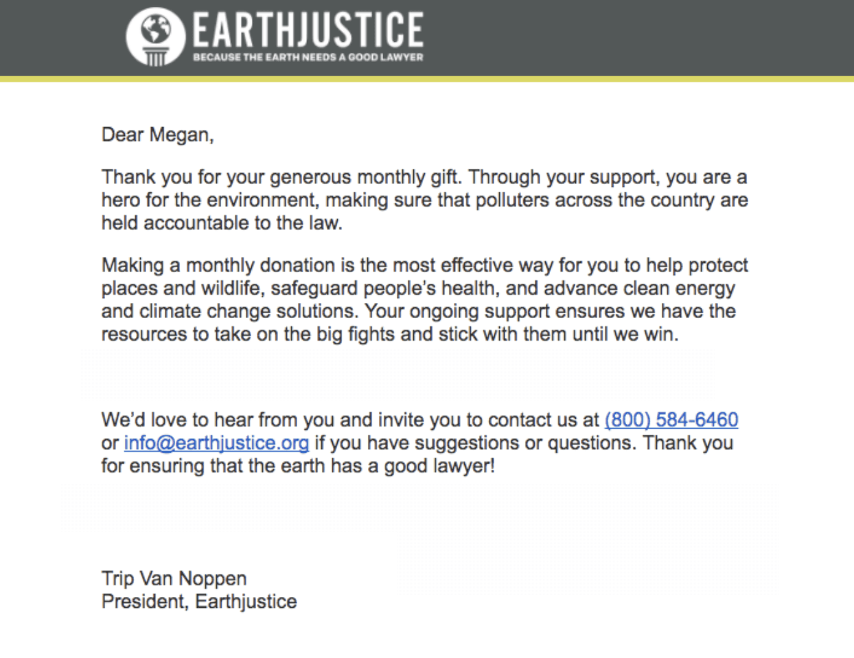 npo email marketing earthjustice