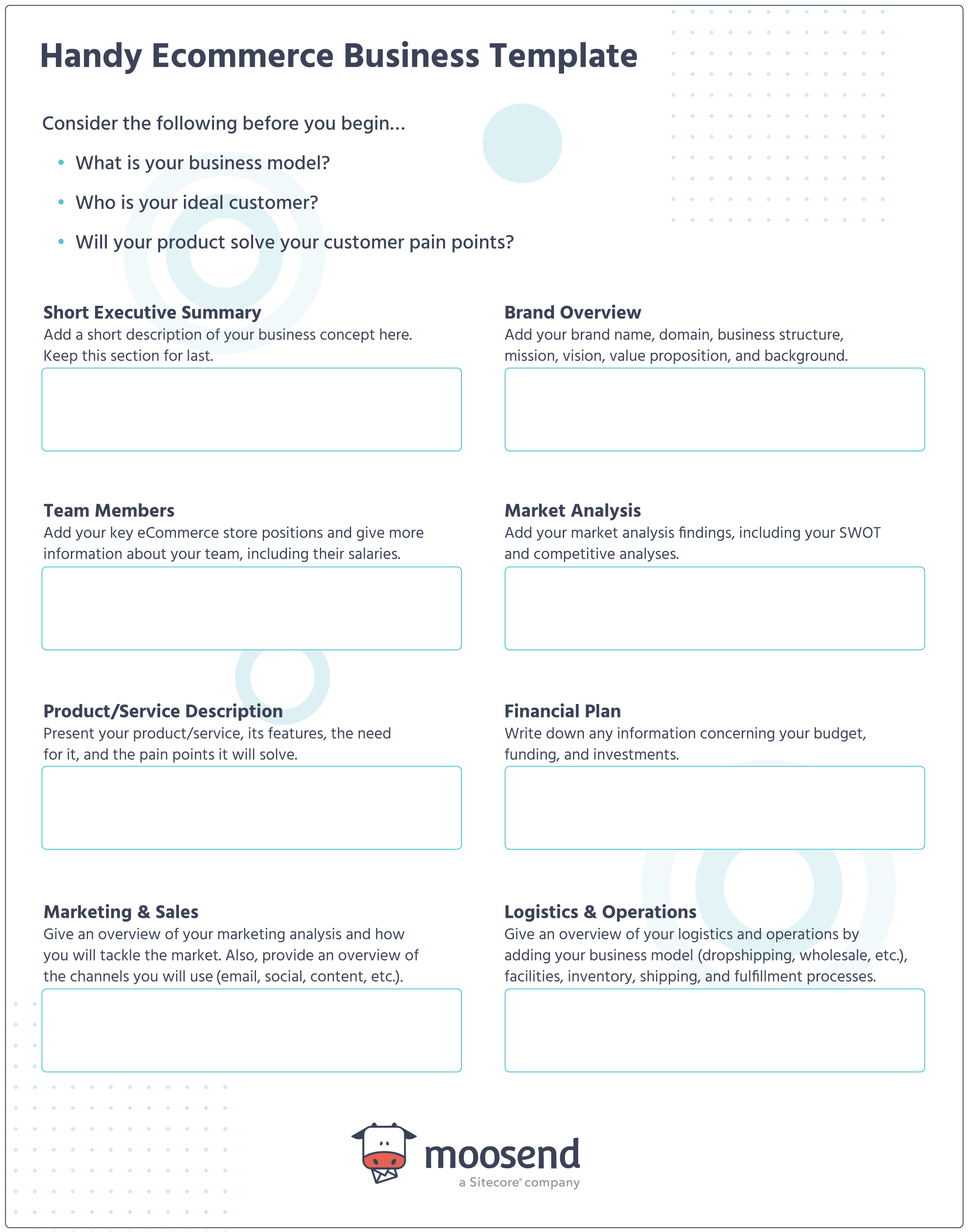 ecommerce business plan template