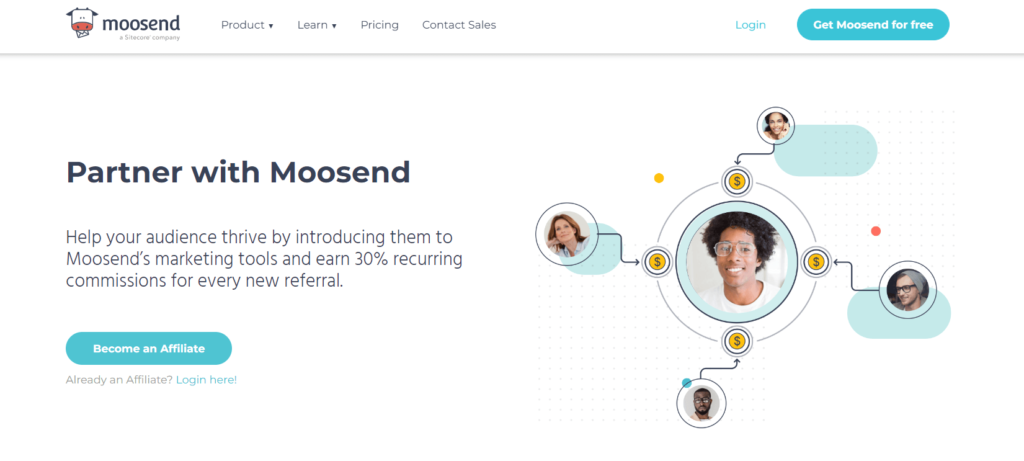 Moosend affiliate program