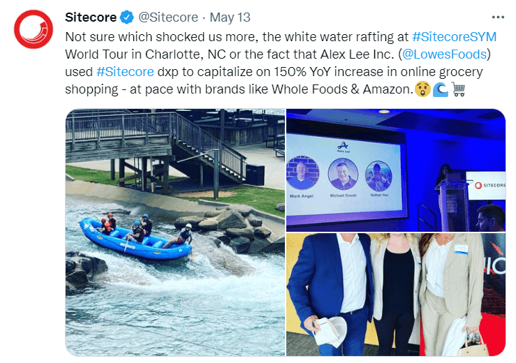 Twitter post by Sitecore