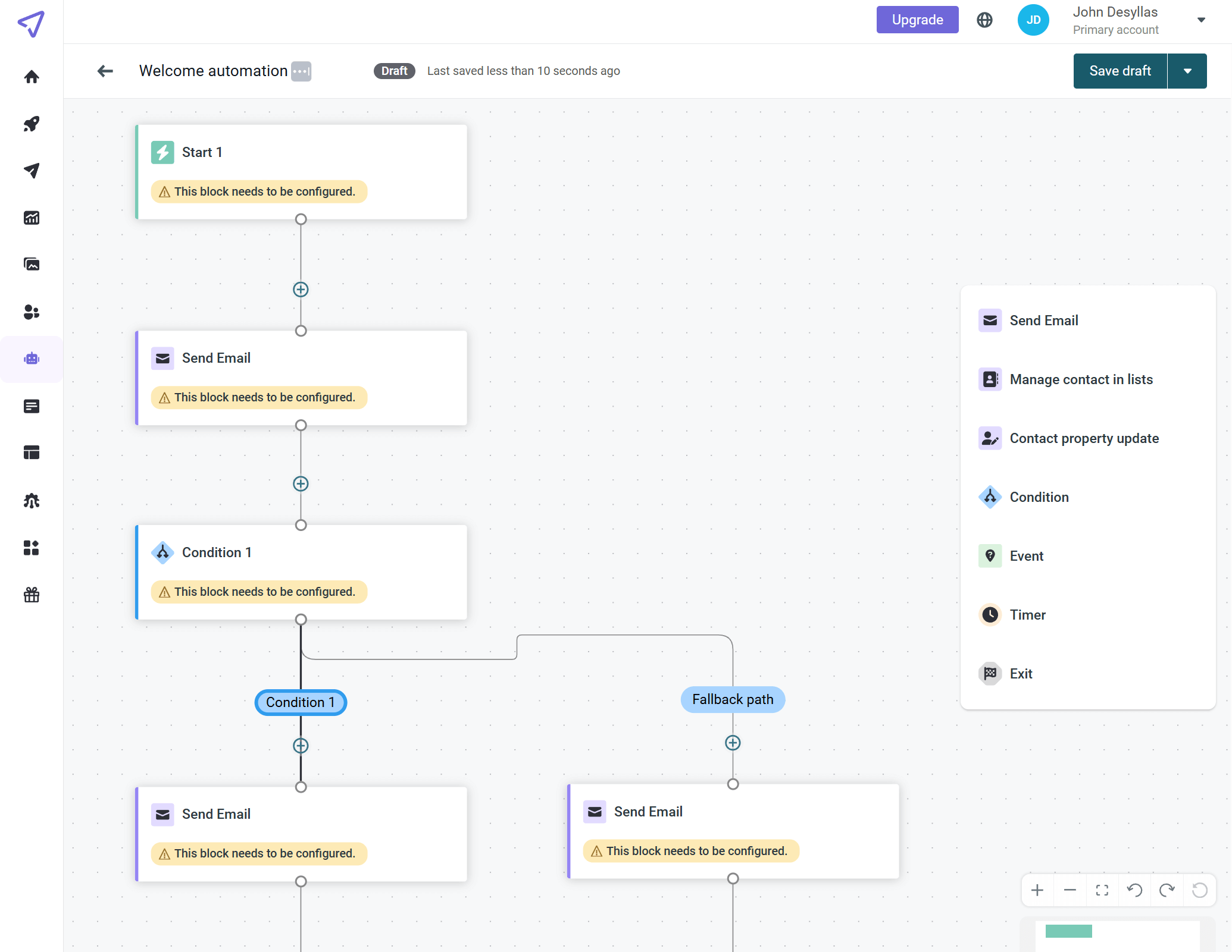 mailjet automations builder