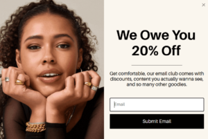 Nominal's subscription form offering a 20% discount
