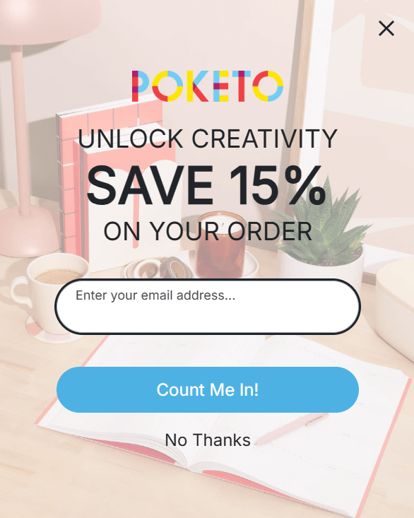 Poketo newsletter signup