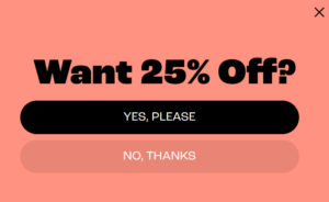 Surreal's signup form example-first step