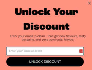 Surreal's signup form example-second step