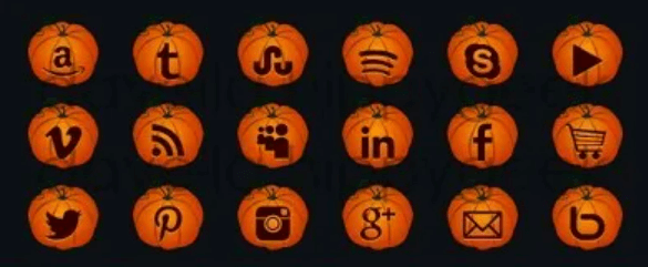 Halloween social media icons