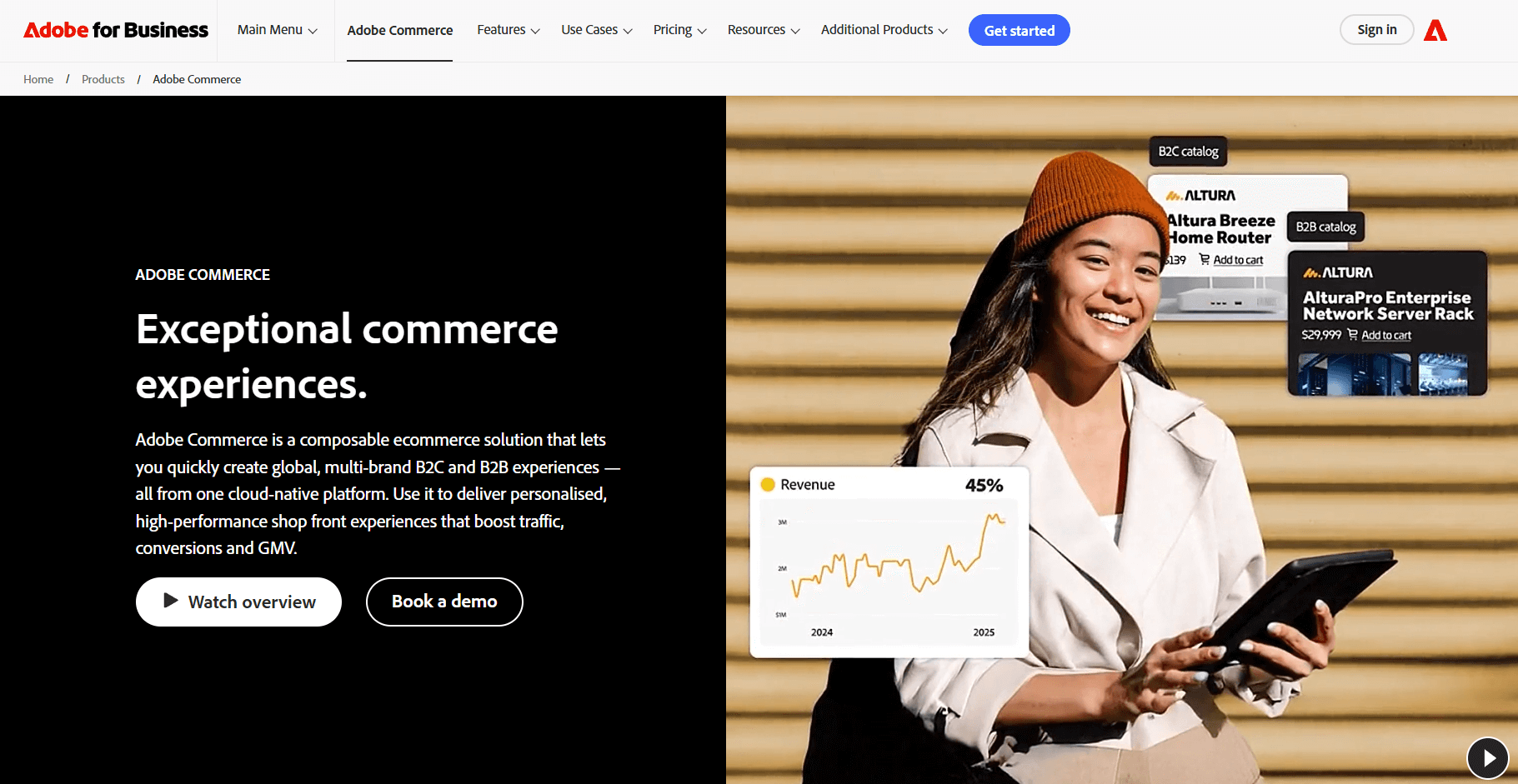 adobe commerce homepage