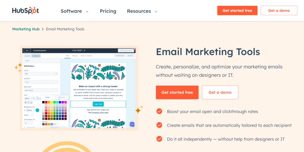 HubSpot best email blast service