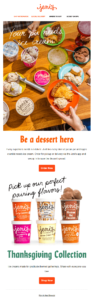 Jeni's Thanksgiving newsletter example