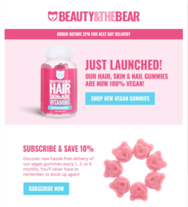 newsletter introduction example by Beauty & The Bear