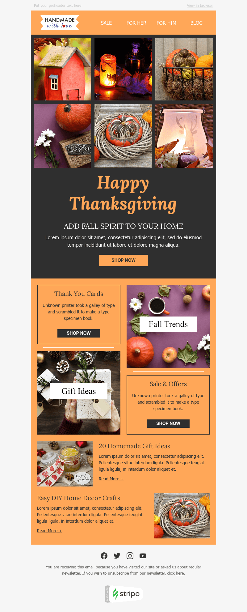 promotional email template for the holidays