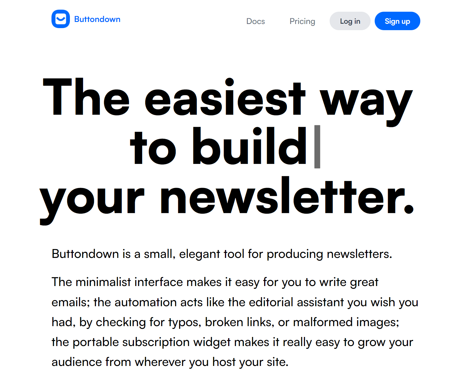 Buttondown substack alternative newsletter builder