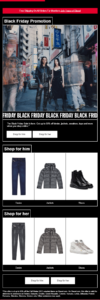 Diesel Black Friday email campaign