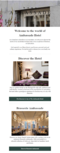 email marketing campaign for hotels by Ambassade