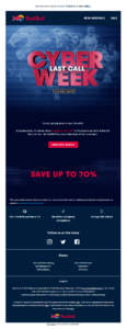 Cyber Monday email examples