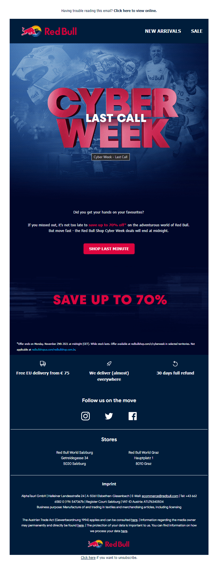 red bull cyber monday offers campaign 