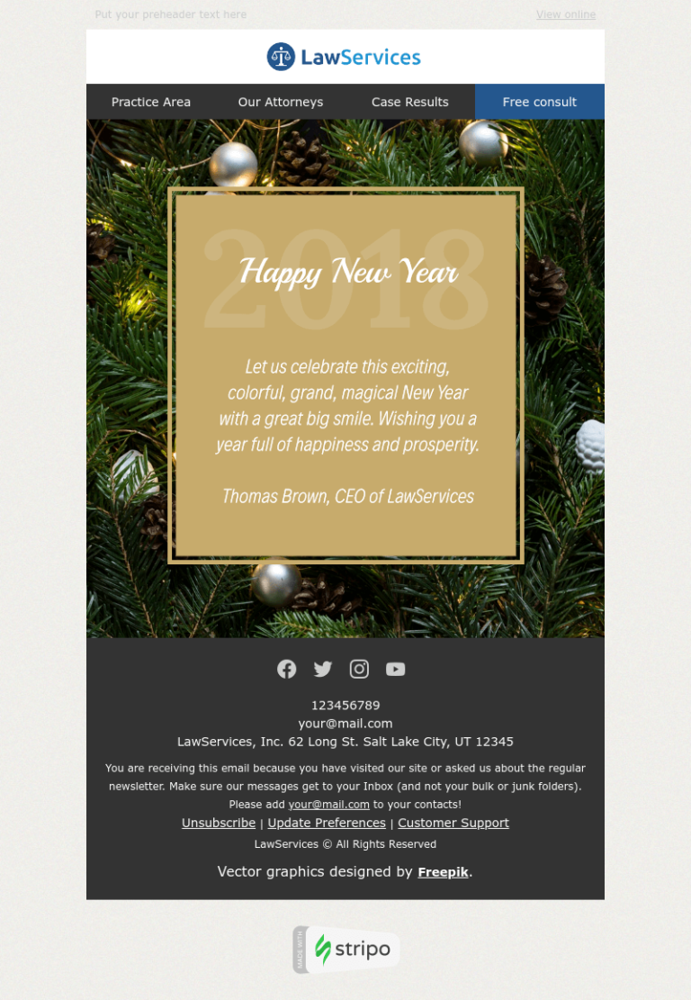9 Free New Year Email Templates For 2024