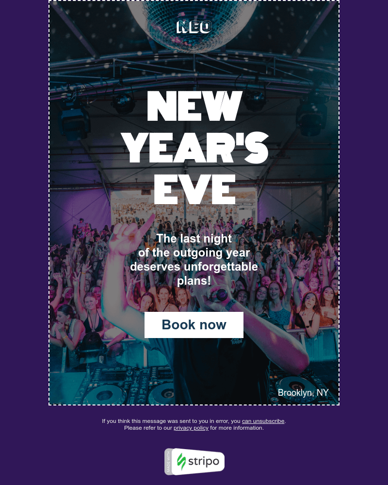 free new year email template by stripo