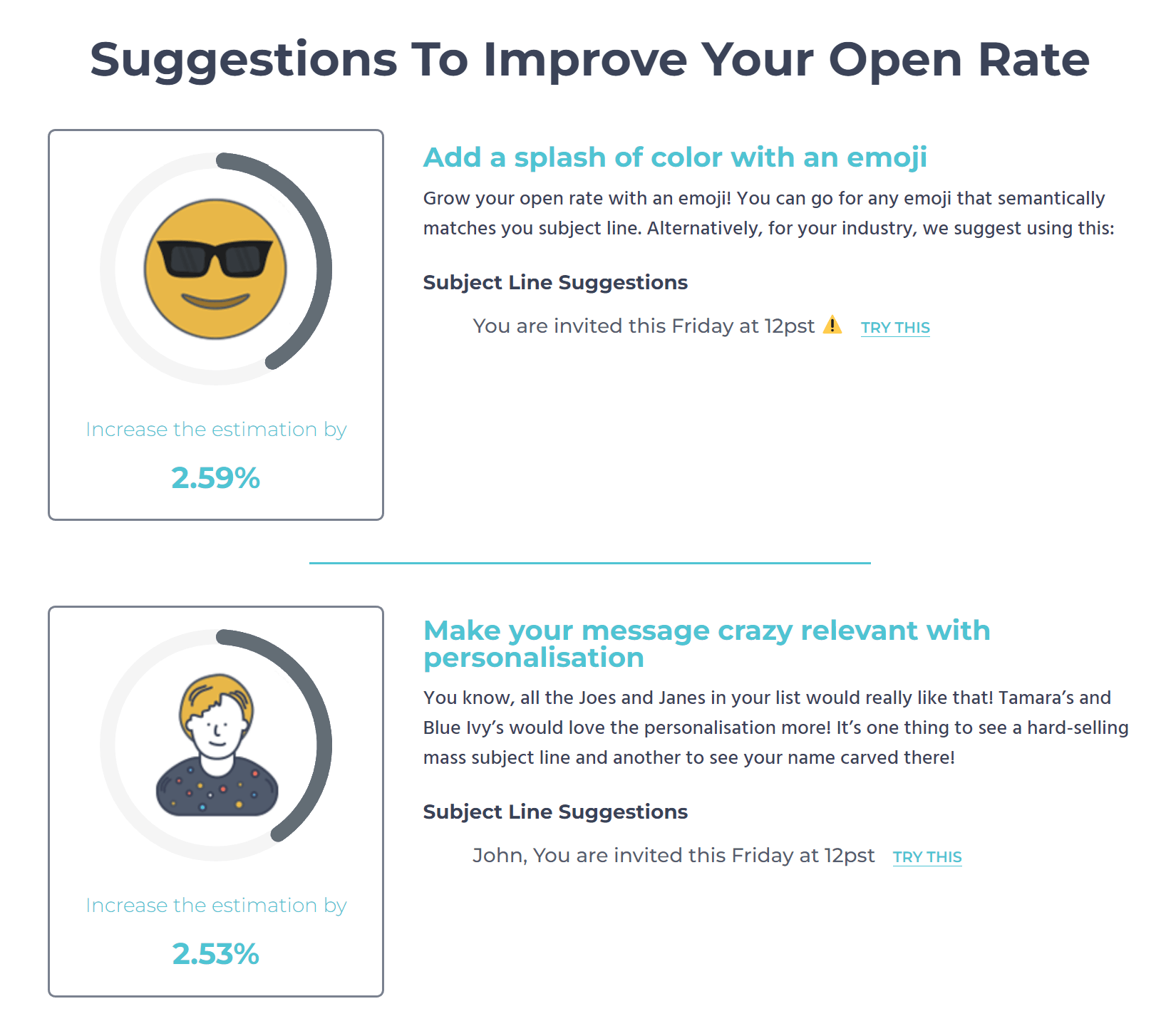 Moosend refine subject line optimizer