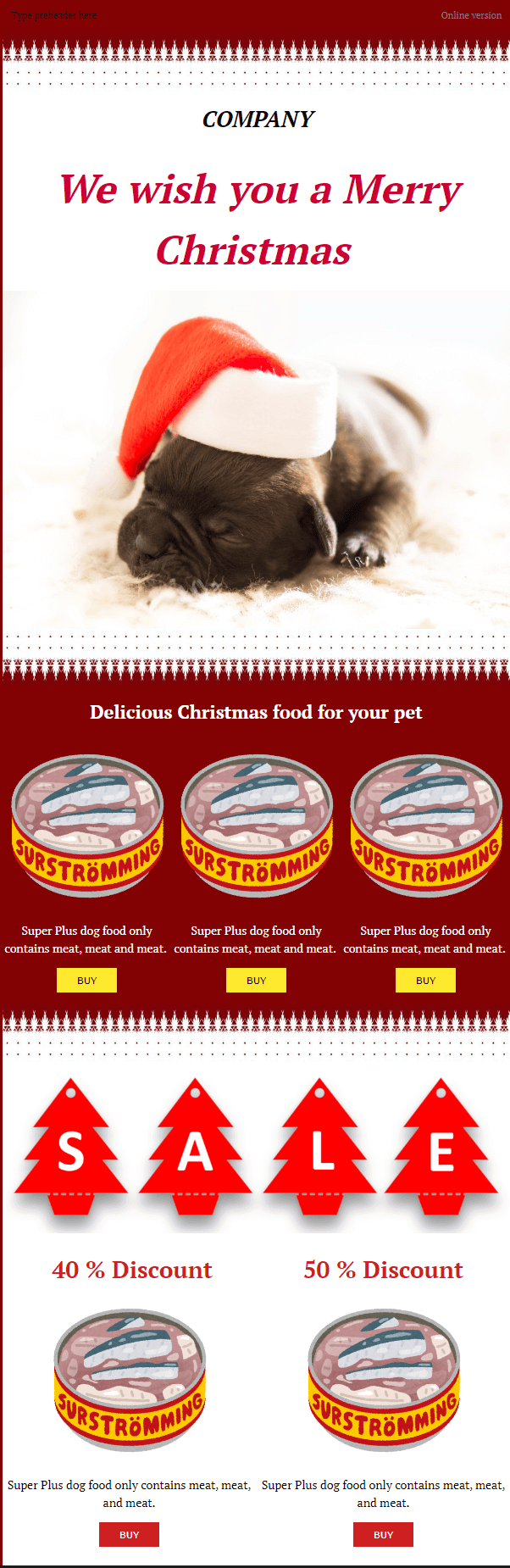 pet-friendly XMAS newsletter template