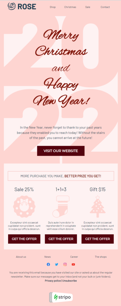 Happy New Year newsletter template
