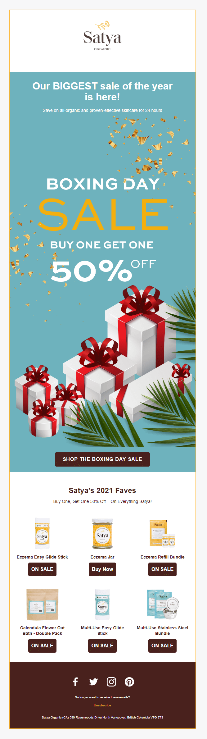 boxing day email examples