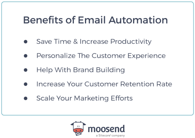 email automation benefits by Moosend email automation benefits