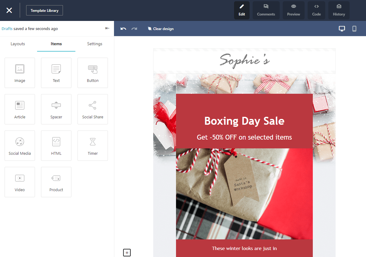 boxing day email templates