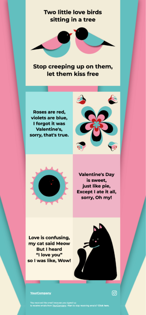 love poems valentine email template